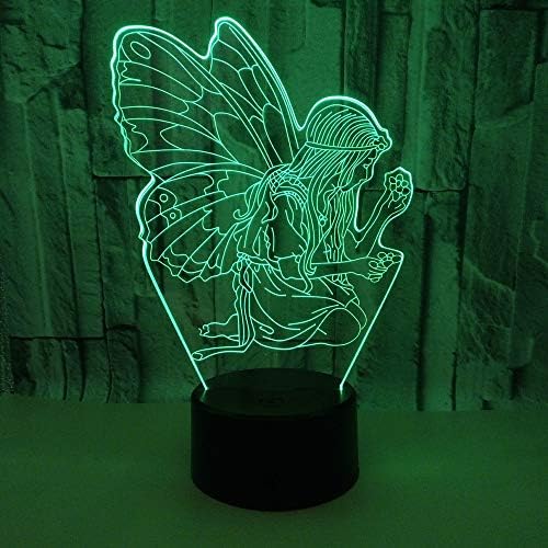 Ангел Светлина Играчки 3D Оптична Илюзия Лампа със Сензорен екран и Дистанционно Управление и 16 Цвята Промяна