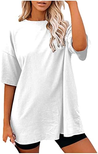 Дамски блузи lcziwo 2023, Модерни Ежедневни Обикновена Свободни Блузи С деколте Лодка и Средния Ръкав, Ежедневното