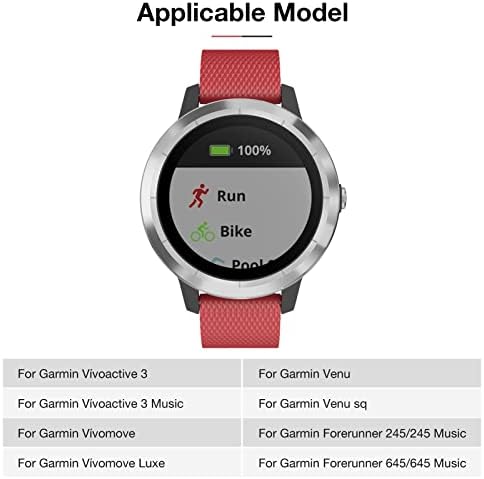 Каишки за часовници на Garmin Vivoactive 3/Venu/Venu пл, Съвместими с каишка на Garmin Forerunner 245/645 Music