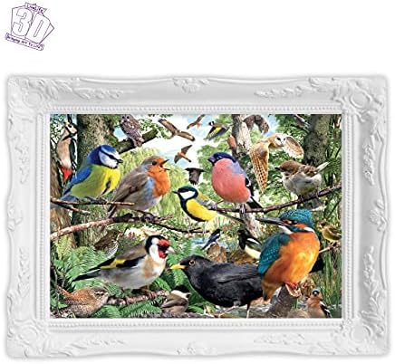 3D Лещовидна щампи на стената LiveLife - Nature's home от Deluxebase. 3D плакат с птица без рамка. Идеалният