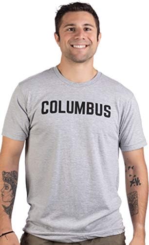 Мъжки Дамски Тениска Columbus | Classic Retro City Grey Ohio OH Midwest Pride