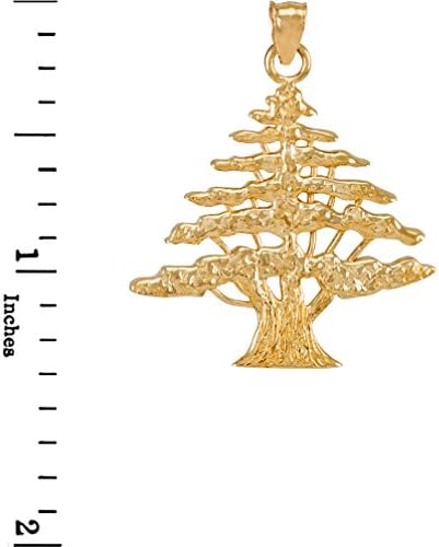Близкия изток Бижута Текстурирани От Жълто Злато 10 до Ливански Кедър, Дърво Чар Висулка
