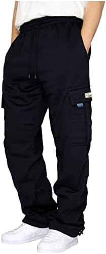 Мъжки Флисовые Спортни Панталони-Карго-Тежки тежести с Еластична гумена лента За Кръста, Спортни Панталони за