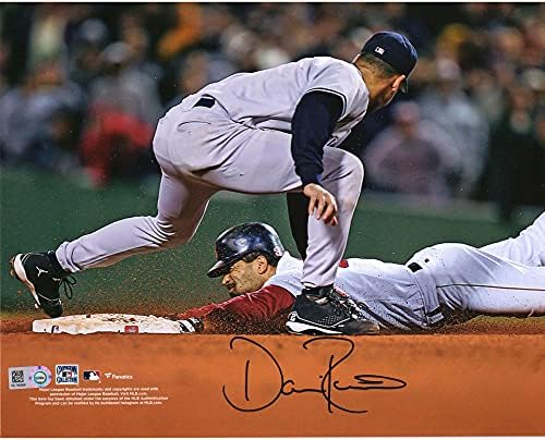 Снимка на Дейв Робъртс Бостън Ред Сокс с автограф 8 x 10 2004 ALCS Steal - Снимки на MLB с автограф