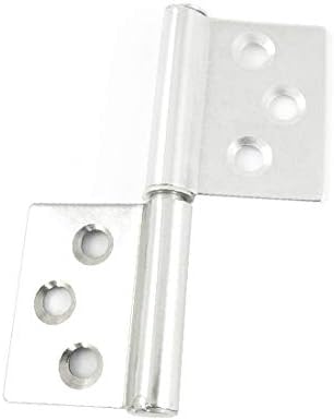 Подробности за врати на панти X-DREE Сребрист цвят с метален прозорец квадратчето за отметка с Дължина 7,5 см