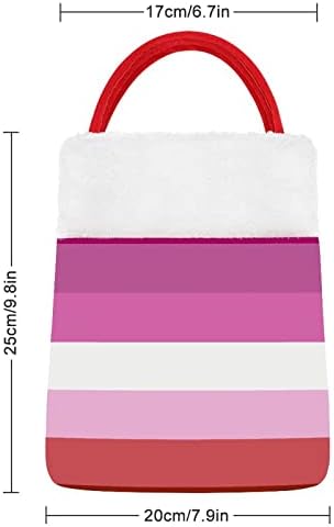 Флаг лесбийской гордост, торбичка за бонбони, подаръчни торбички с дръжка, чанта за съхранение на коледни украси