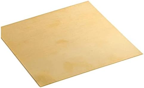 Месинг лист HUILUN Месинг лист за обработка на метали, Суровини, месингови плочи с размери 1,5x100x100 мм, 1x200x200