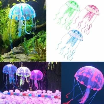3.5 СМ Аквариумный аквариум със светещи ефекти, медузи, Аквариумный орнамент, декорация