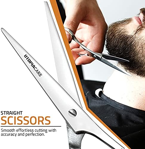 Извити ножици за стригане на лицето с 6,5–инчов ножица за подстригване на коса - за Точността на Врастнали косми