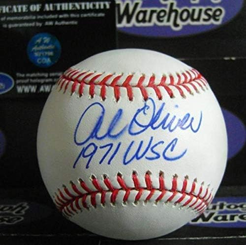 Бейзболни топки с автограф Ела Оливър с надпис 71 WSC (шампион от световните серии OMLB Питсбърг Пайрэтс) -