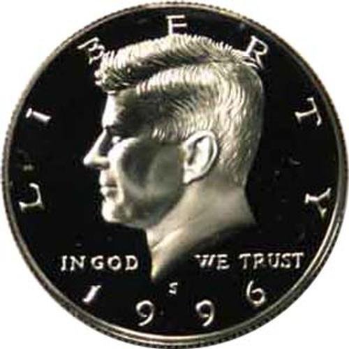 Монета на САЩ в Полдоллара Кенеди с Скъпоценния камък 1996 година на издаване