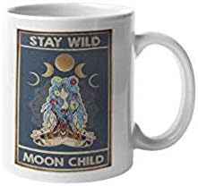 Чаша чай Stay Wild Moon Детска Кафеена Чаша Сладък Забавен Хипи Небесна Магия Циганин Душата Мотивация, Вдъхновение