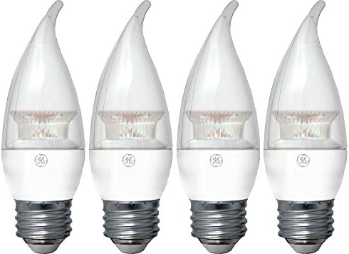 Led лампа за полилеи GE Lighting 37607 със средна цокъл, 4,2 W, 4 бр., бледо-бял, 4 бр.