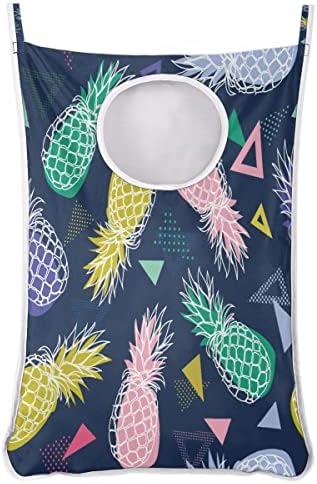 Подвесная чанта за дрехи с геометричен дизайн във формата на ананас - Голяма кошница за дрехи за организиране
