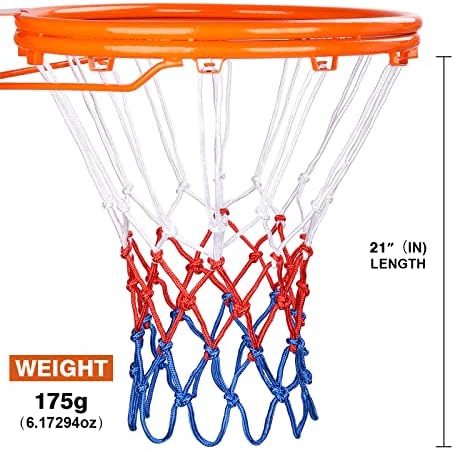 GDYXYDG 2 Пакета Замяна на баскетболна мрежа На открито - Професионална баскетболна мрежа за тежки условия на