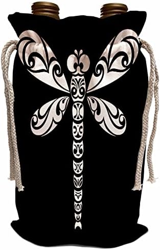 Фигура в стил племенни татуировки 3dRose Dragonfly White В Черно-Вино опаковки (wbg_355580_1)