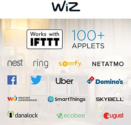 WiZ IZ0026023 Led крушки с 60-Ваттным еквалайзер A19 Smart Wifi, свързани към Alexa и Google Home hub не се