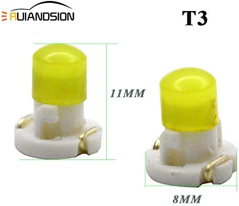 Ruiandsion 6 бр. T3 Led Лампи Чип COB 8 мм База на Led Крушки за Табло на Автомобила Уред За Четене на Показания
