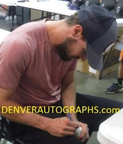 Дейвид Даде автограф на Колорадо в Скалистите Планини OML Дебютира в MLB бейзбол 7/25 JSA 16880 - Бейзболни
