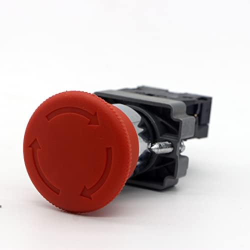 100ШТ опаковка Пластмасов бутон превключвател за аварийно спиране XB2-BS542 - (Черен цвят)
