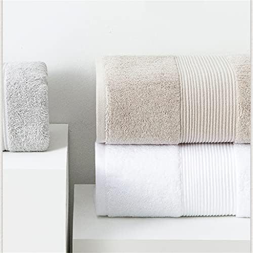 CEHSG кърпи за баня Домашно Памучно Хотелски Кърпа за дома Бяло Мека и гъста, с коса не капе вода (Цвят: 3ШТ, размер: 70x140 см)