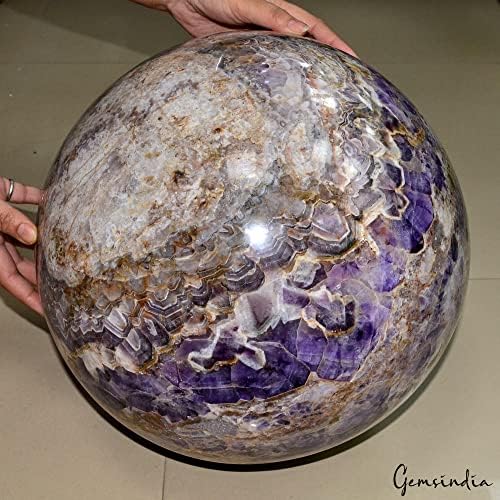 gemsindia 66 Кг / 145 паунда Уникална Аметист Обхват на Топка Crystal Исцеляющий Скъпоценен Камък 15 Голям