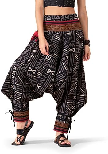 Широки Панталони Унисекс от Памук Компания Veshti впечатлява със своя Бохемски стил за Йога, Мъжки Джоггеры