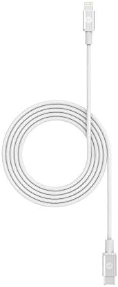 USB кабел-C, за бързо зареждане mophie с конектор Lightning Кабел с дължина 1,8 метра - Бели