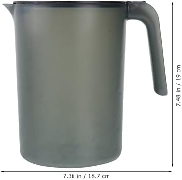 FRCOLOR Запечатана Стомна Пластмасова Кана за Вода с Гарафа Кана за подаване на Напитки Стомна за Вода, Сок, студен Чай Лимонада Сангрии Млечни напитки (Черен)