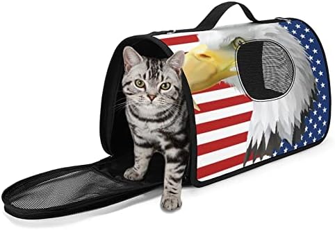 Американското Знаме с Орел Переноска За Домашни Любимци Puppy Малка Чанта За Носене Чанта за Пътуване На Открито