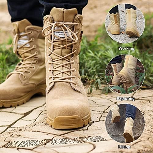 Мъжки военни тактически обувки IODSON със страничен цип, Устойчиви На Пробиване Работни обувки, Dr. обувки за пустинята, Dr. обувки за джунглата, Леки туристически обувк?