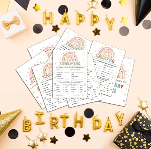 Колко добре познавате именинницу Дъга - Игри картички за рожден ден - за пакет от 30 игрални картички за рожден
