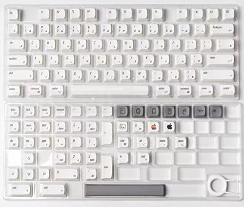 Капачка за ключове и в стила на Mac Apple Материал PBT 124 бутони, Подходящи за игри клавиатури кепета 68/84/87/96/98/104/108