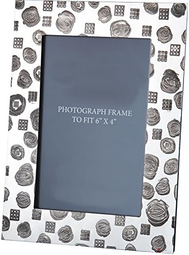 Тежък Оловен рамка за снимки 6 x 4, с отпечатан във формата на рози Чарлз Рени Макинтош