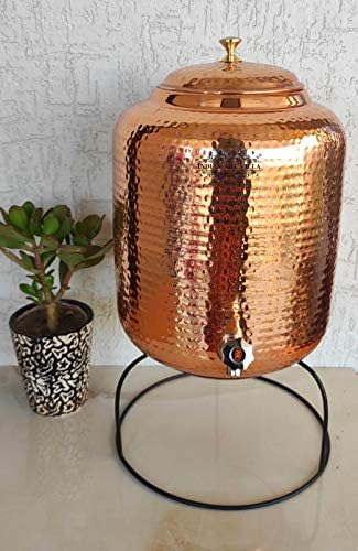 Меден Чайник за вода с Кованым дизайн Indian Art Villa с Поставка, Уреди за съхраняване, размерът на -405 грама