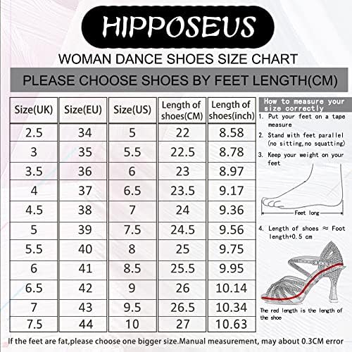 Женски танцови обувки HIPPOSEUS СЪС затворени пръсти, За Бални Партита, Участия в латино Салса, Танцови обувки