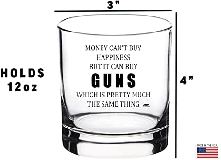 Смешни Пари, Щастие Пистолети Старомодна Чаша За Уиски и Чаша За Пиене Подарък За Ловец Консервативната или