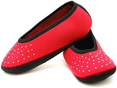 Дамски обувки на балетках NuFoot Sparkle, най-Добрите Сгъваеми и Гъвкави балет апартаменти, Чорапи-Чехли, Пътни Чехли и Обувки за упражнения, Танцови Обувки, Чорапи за йог?